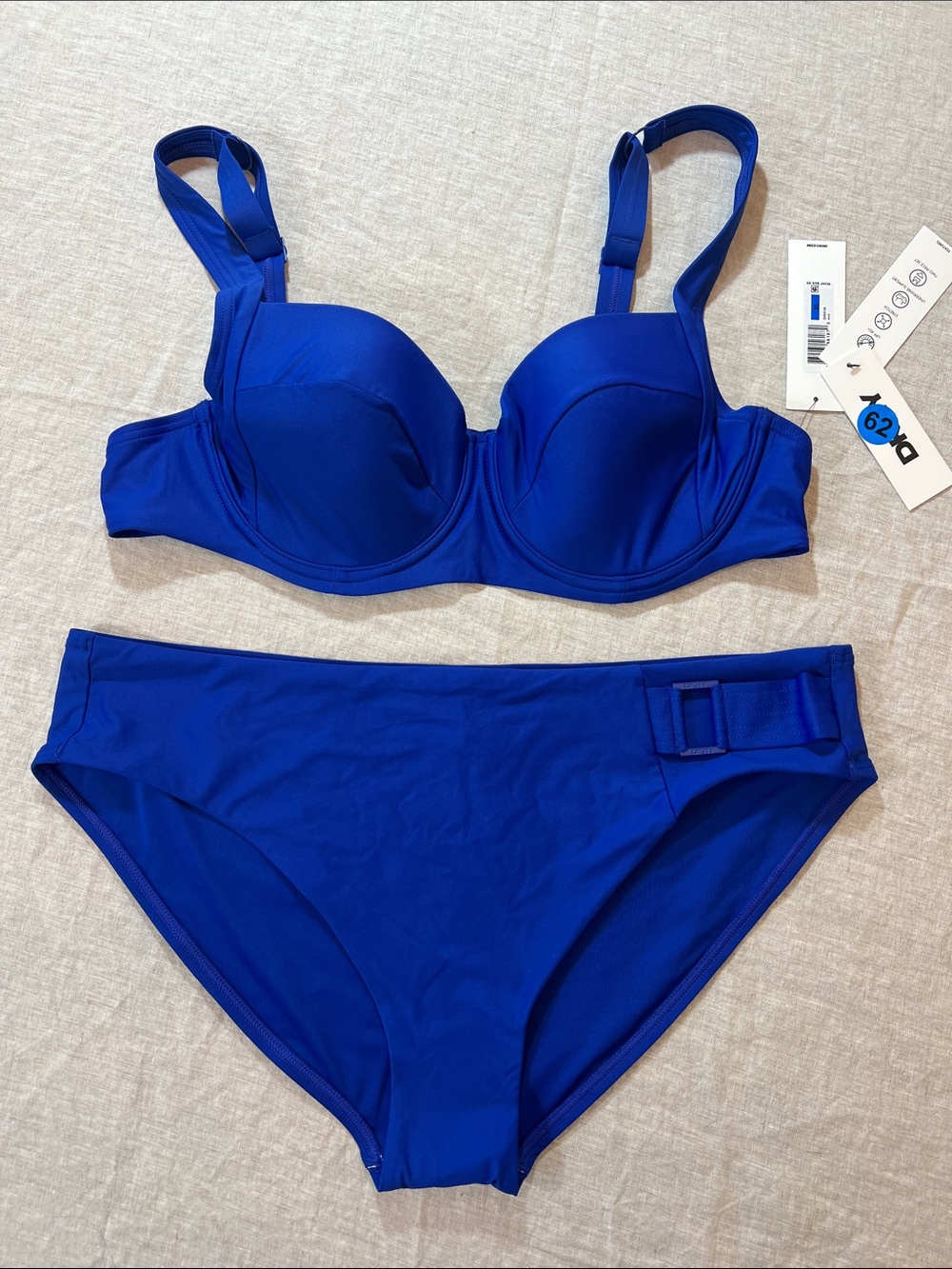 DKNY Royal Blue Bikini. 2-Piece Swim. XL. NWT